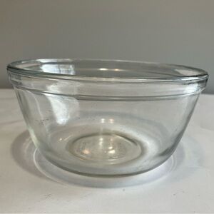 Anchor  1056  CLEAR GLASS Mixing Bowl 1 QT  Oven Ware Vintage USA